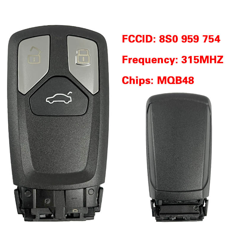 CN008172 Suitable for Audi original remote control key 3 buttons  315Mhz MQB48 chip FCC: 8S0 959 754 Keyless GO