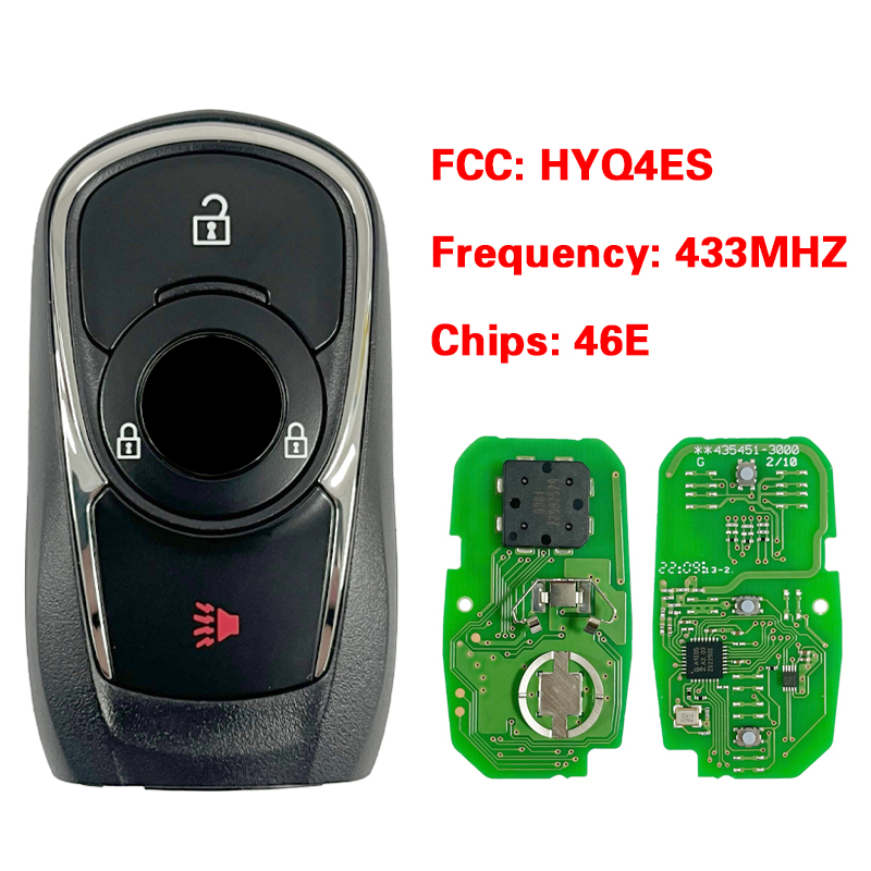 CN013032 2021-2023 Buick Encore 3+1Buttons Remote Start Smart Key HYQ4ES 433MHZ 46E Chips