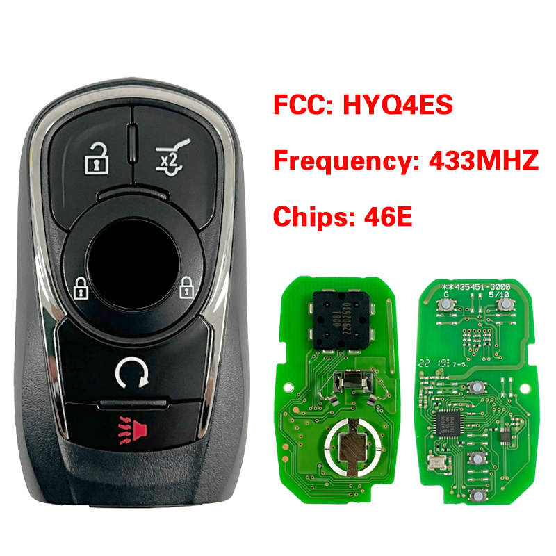 CN013033  2021-2023 Buick Encore 5+1Buttons Remote Start Smart Key HYQ4ES 433MHZ  46E  Chips
