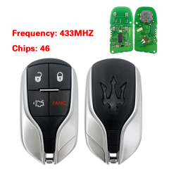 CN089003 3+1 buttons smart remote car key 433mhz 46 chip for Maserati QuattroporteGhibli Levante