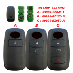 CN007313 Aftermarket Smart Key For Toyota 2/3/4 button 433mhz 4A Chip