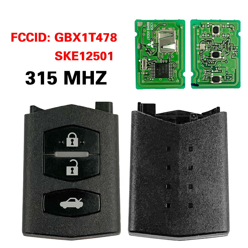 CN026050  Suitable for Mazda smart remote control key 3 buttons 315MHZ FCCID: GBX1T478SKE12501