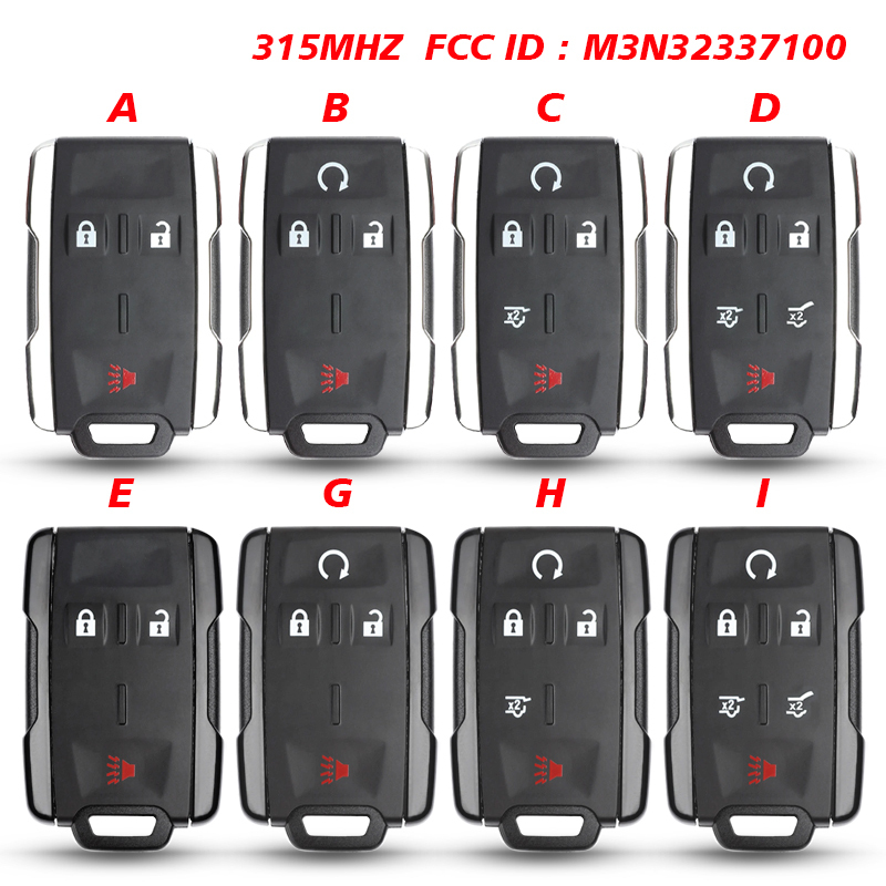 CN019026   315MHz 3 Buttons Keyless Remote Key Fob M3N32337100 / M3N-32337100 / 22997089 Fit for Chevrolet GMC