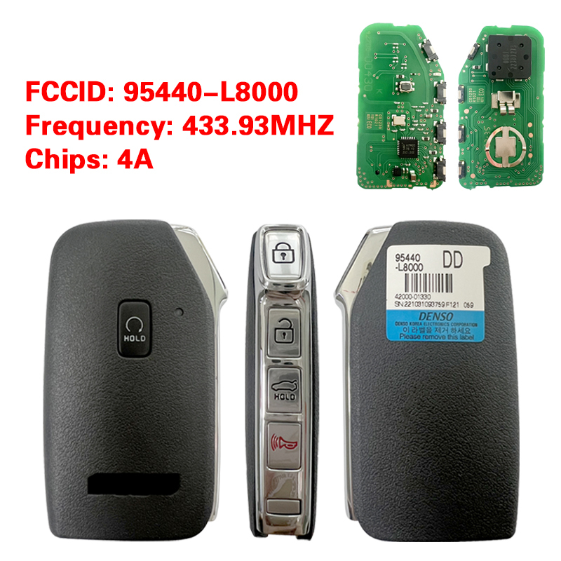 CN051212  Kia K8 2022 Genuine Smart Remote Key 4+1 Buttons 433MHz 95440-L8000