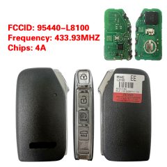 CN051218  Kia K8 2022 Smart Remote 4 Button Auto Start 433MHz 95440-L8100