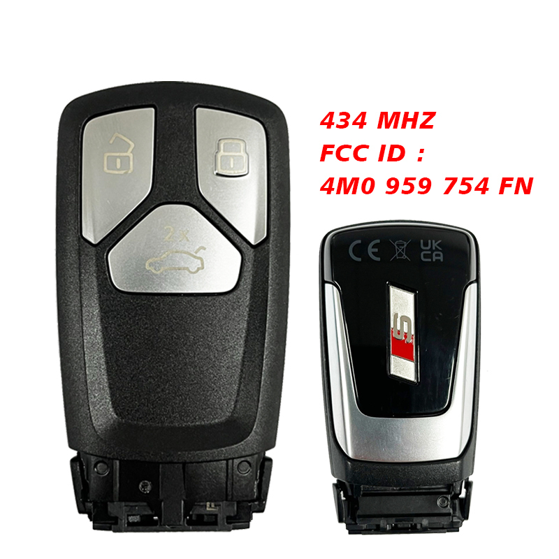 CN008164 Original 3 Buttons For Audi Remote Control key 433 Mhz FCC ID : 4M0 959 754 FN Keyless GO