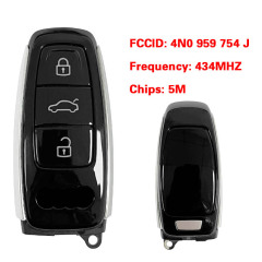 CN008176  MLB Original 3 buttons 434 MHz 5M Chip For Audi A8 2017-2021 Smart key Remote FCC ID 4N0 959 754 J Keyless Go