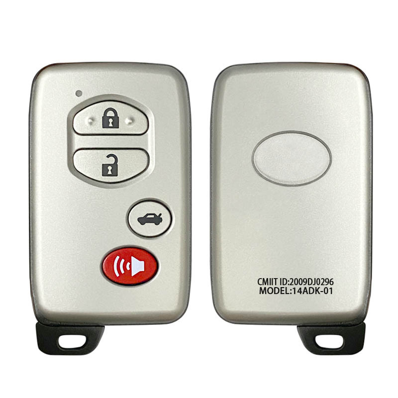 CN007173 Toyota Aurion 2010+ Smart Key, 4Buttons, B77EA P1 98 4D-67, 433MHz Light Gray 89904-33430 89904-33431 Keyless Go