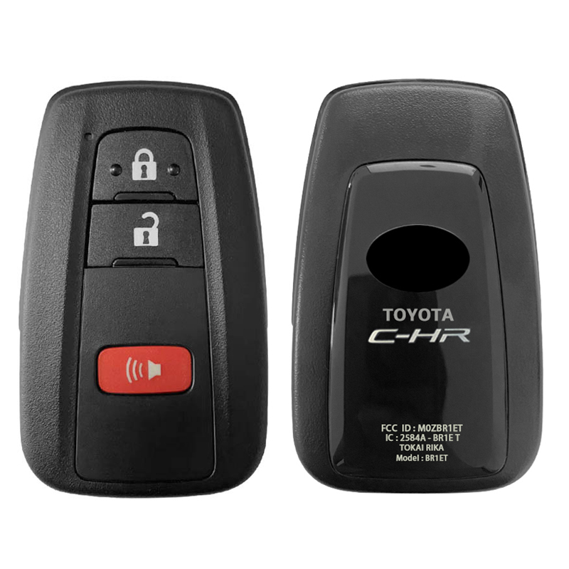CN007181 3 Buttons Smart Proximity Remote Car Key Fob 314.3MHz 8A Chip for Toyota C-HR 2018 2019, FCC MOZBR1ET, Model BR1ET