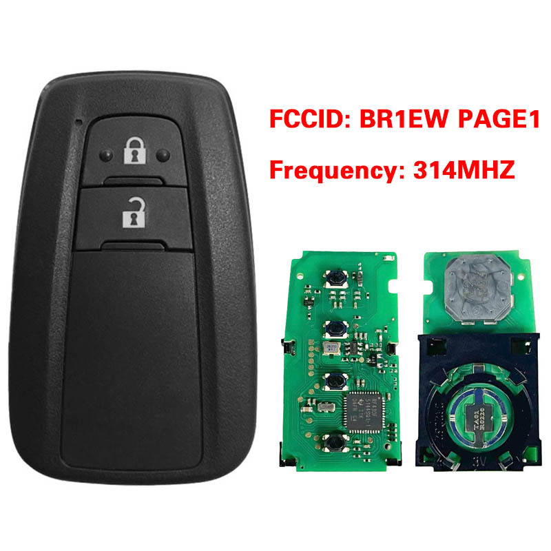 CN007225 Aftermarket Toyota Prius 2016-2018 Smart Key Remote 2 Buttons 314MHz 23451-0351 FCC ID: BR1EW PAGE1
