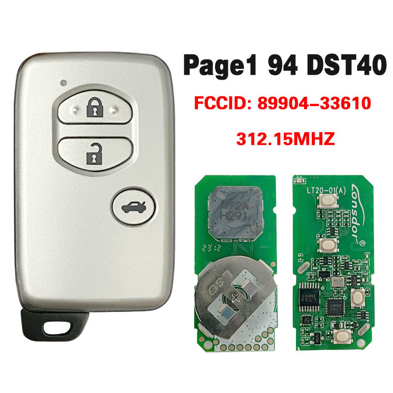 CN007180 For Toyota Camry Crown Majesta Markx Smart Key FSK ,312.15Mhz, Page1 94 DST40 Chip Fcc Id Page1 D4 89904-33610 89904-33160 271451-0310 2006 Mark X
