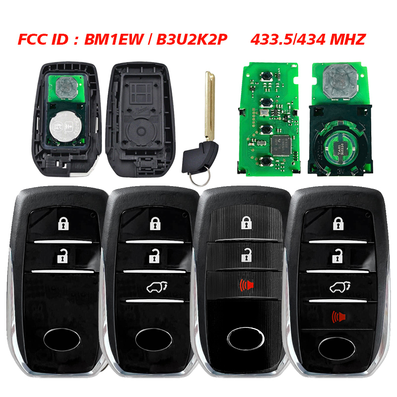 CN007308  Smart Key B3U2K2L 0010 Board Fit For New Toyota HILUX FORTUNER 433.5/434MHZ Can instead 0182 BM1ET  FCC: BM1EW /B3U2K2P