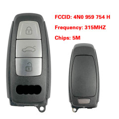 CN008187  MLB Original 3 Button 315MHZ 5M Chip for Audi A8 2017-2021 Smart Key Remote Control FCC ID 4N0 959 754 H Keyless Go