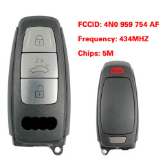 CN008189  MLB Original 3+1 Button 434MHZ 5M Chip for Audi A8 2017-2021 Smart Key Remote Control FCC ID 4N0 959 754 AF Keyless Go