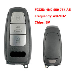 CN008185  MLB Original 3 Button 434MHZ 5M Chip for Audi A8 2017-2021 Smart Key Remote Control FCC ID 4N0 959 754 AE Keyless Go