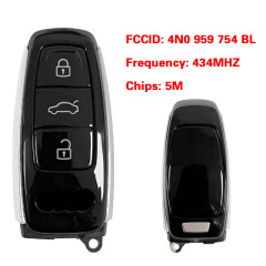 CN008192 MLB Original 3 Button 434MHZ 5M Chip for Audi A8 2017-2021 Smart Key Remote Control FCC ID 4N0 959 754 BL Keyless Go