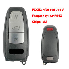 CN008183  MLB Original 3+1 Button 434MHZ 5M Chip for Audi A8 2017-2021 Smart Key Remote Control FCC ID 4N0 959 754 A Keyless Go