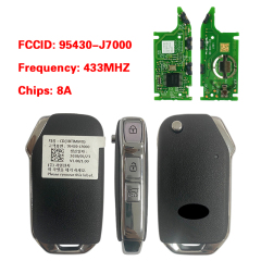 CN051229  KIA ceed 2018 Genuine Flip Remote Key 3 Buttons 433MHz 95430-J7000