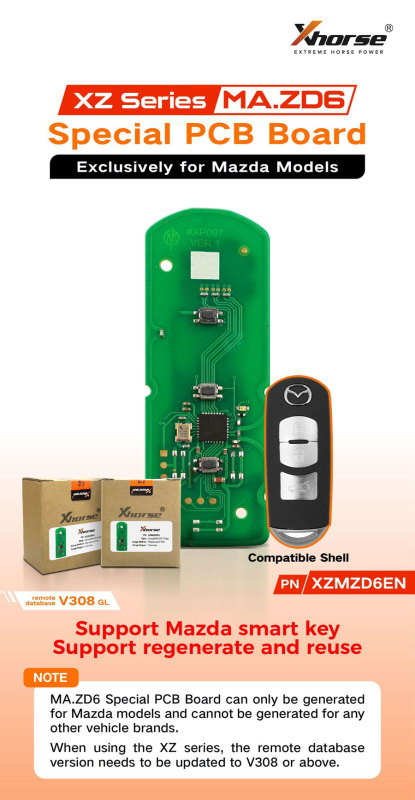 XHORSE XZMZD6EN Special PCB Board Exclusively for Mazda Models