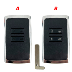 CS010035 Replacement Car Keyless Entry Smart Remote Key Shell For Renault Megane 4 Koleos Kadjar Auto Key Case Fob 4 Buttons