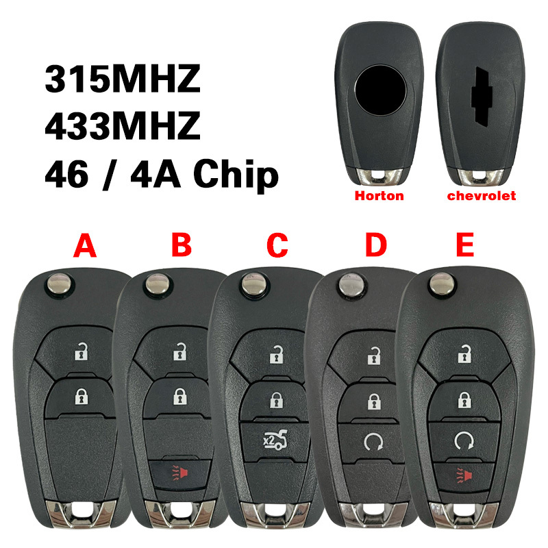 Original 2/3/4/ button Key For Chevrolet Spark Sonic/Trax 2019-2021 FCC13522781 315/434Mhz 4A/46 Chip