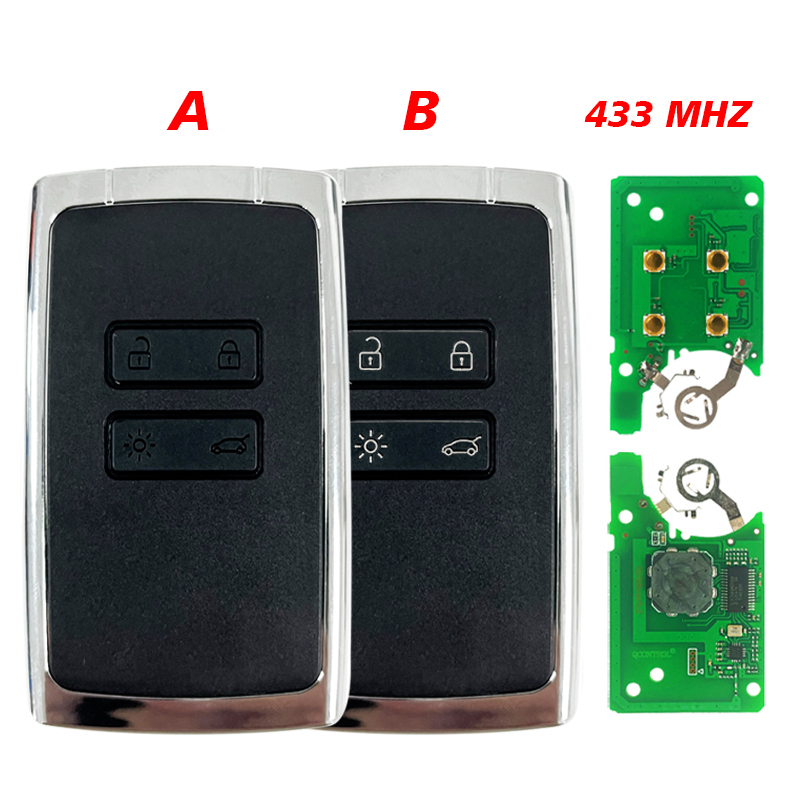 CN010036 ORIGINAL Smart Card for Renault Megane 4Talisman Buttons4 Frequency 433 MHz Transponder HITAG AES Keyless GO Part Number  285977147R