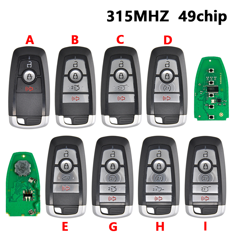 CN018125  For Ford Mustang 2017+   315MHZ Chips   5 Button