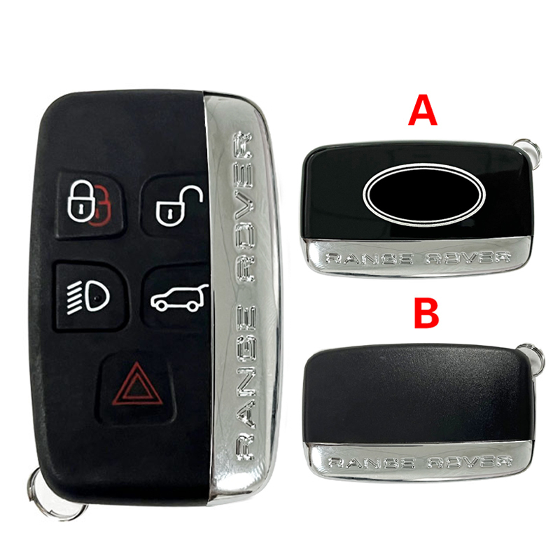 CS004011 RIN Sostituzione Chiave Shell + Chiave Di Emergenza fit Smart Key Fob caso 5 Pulsante Per Land Rover Range Rover Evoque sport LR4 JLR xfJF