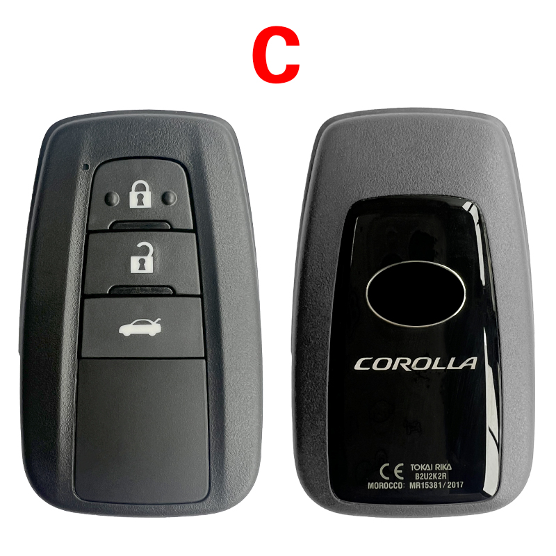 CN007360 Corolla 2/3 button Black Logo 4A Chip 434Mhz FCC B2U2K2R