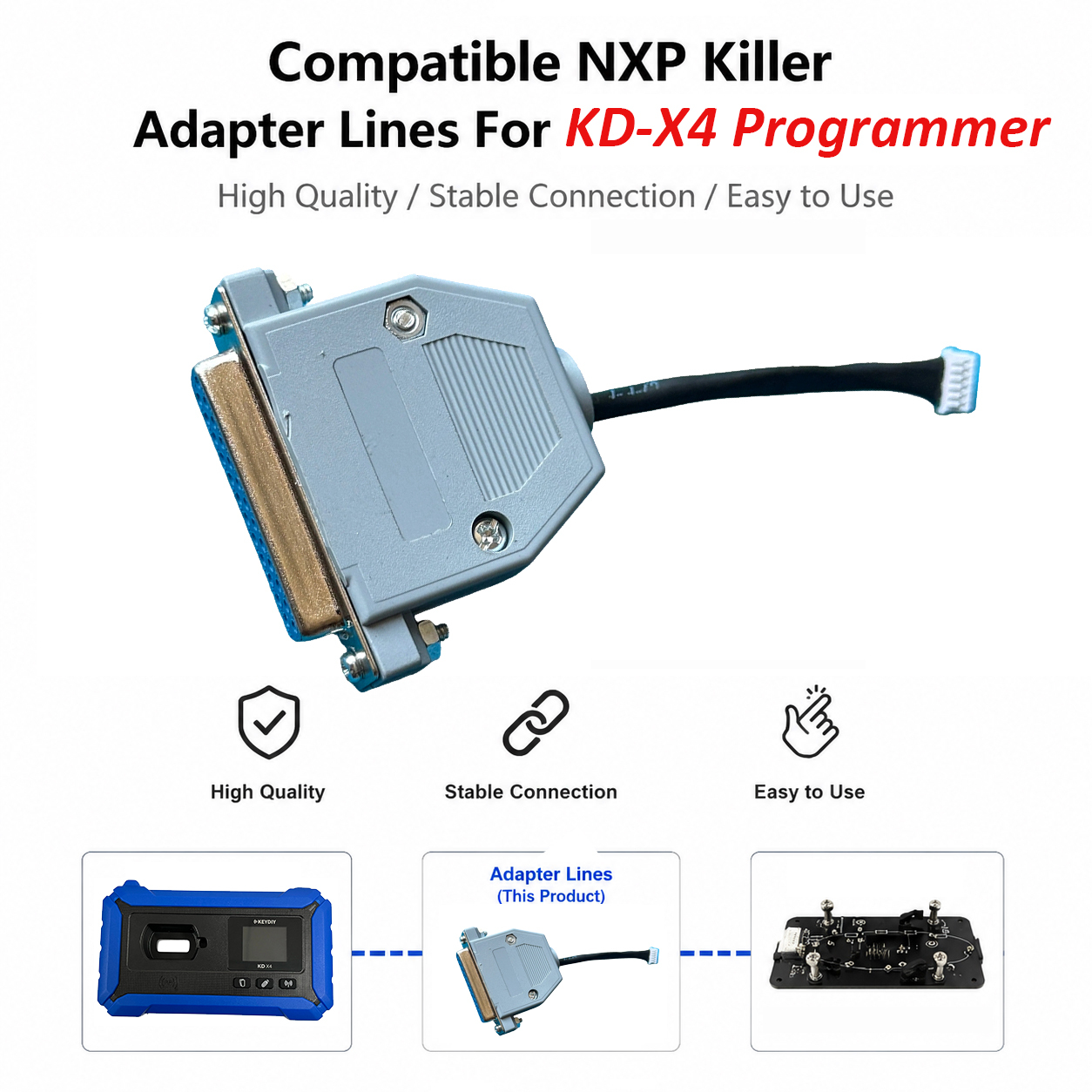 CNP278 Compatible NXP Killer Adapter Lines For KD-X3 KD-X4 Programmer