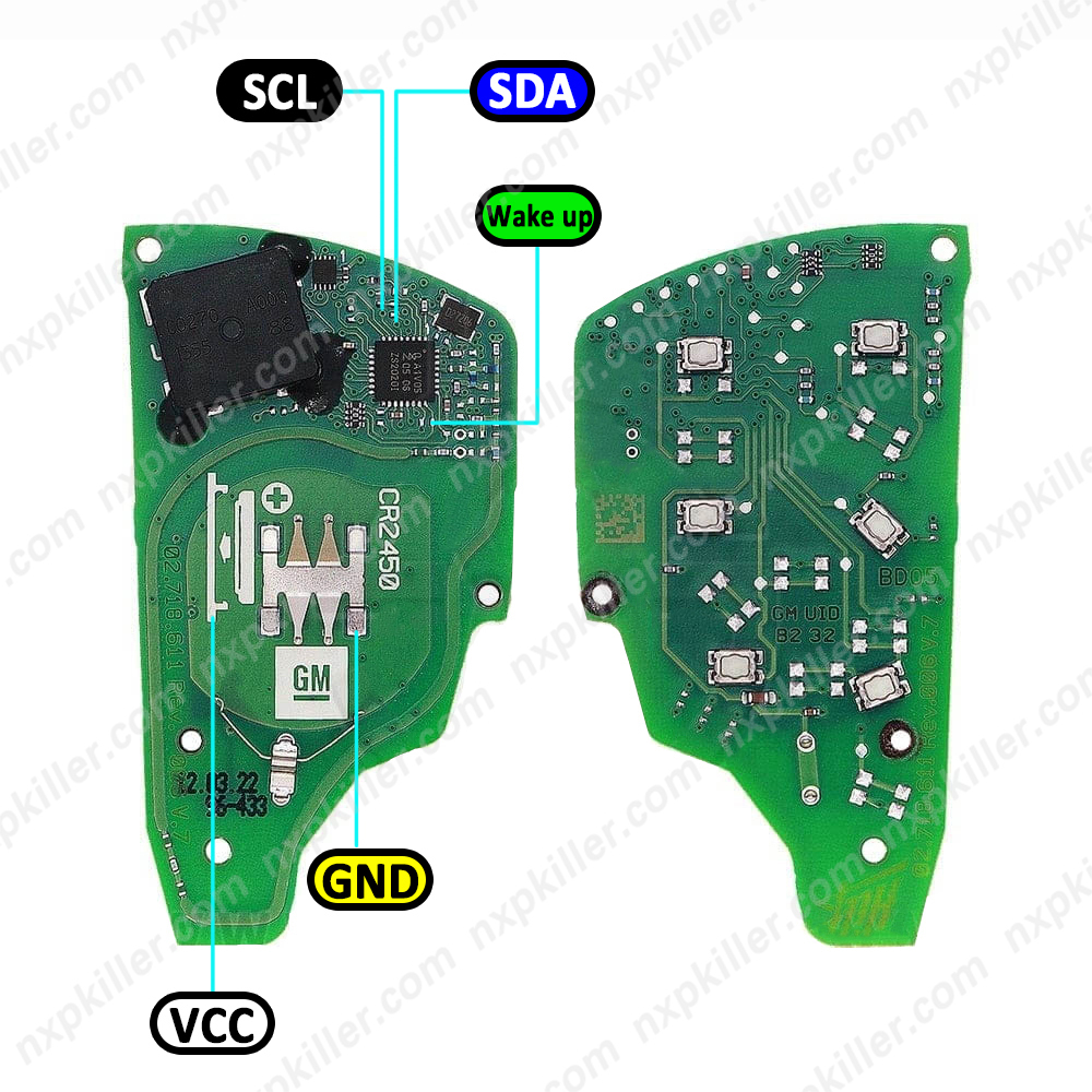 MCKB025 NXP KILLER Adapter For Chevrolet Suburban Tahoe Silverado Colorado Traverse Blazer / Blazer EV Equinox Yukon Yukon XL Acadia Sierra 2022–2026 For Buick Envision  Enclave Bright Drop Zevo 2022–2024 YG0G21TB2 / 49 Chip / 434Mhz