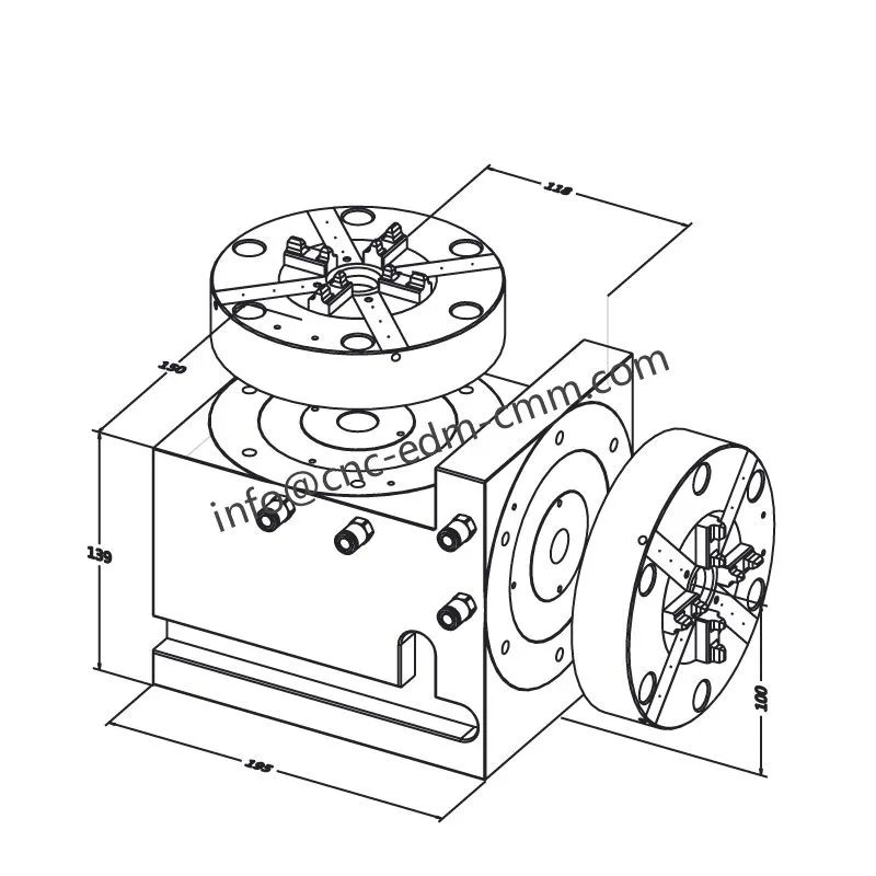 Square block for power auto chuck
