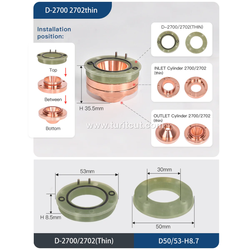 Laser Ceramic Insulating Ring 3501/3502 Slant Hole 2700/2702