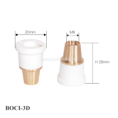 BOCI LaserMech With Hole Cutting Head Ceramic Rings M8 Nozzle Connector
