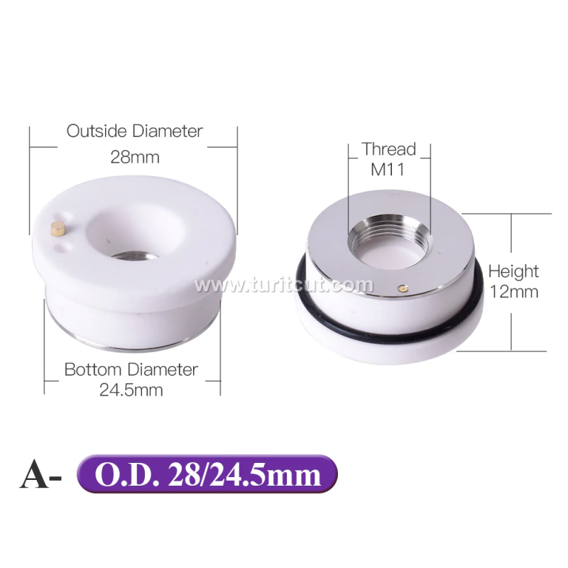 Laser Ceramic KT B2 CON 28/32mm Precitec/Raytools Cutting Head Nozzle Holder Part