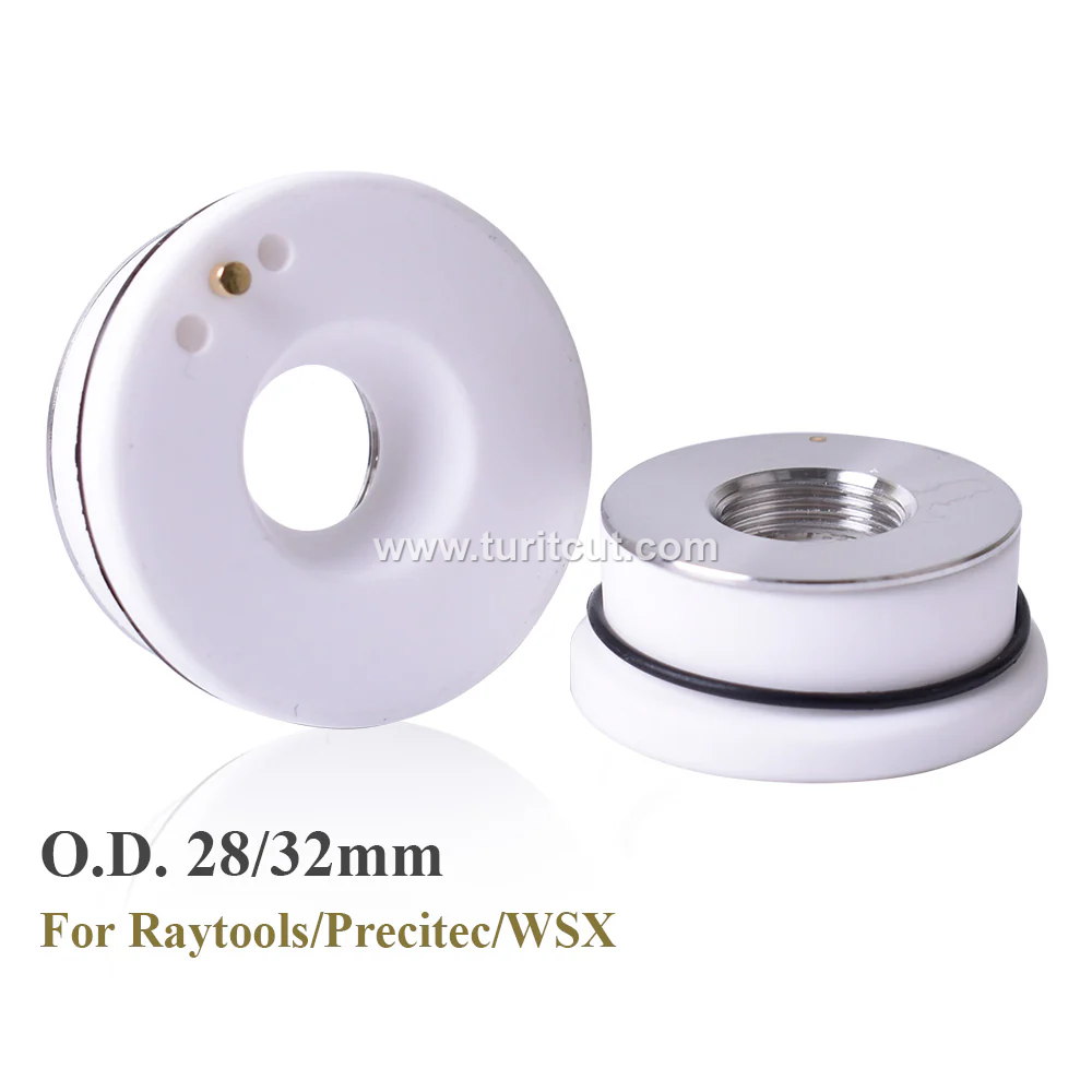 Laser Ceramic KT B2 CON 28/32mm Precitec/Raytools Cutting Head Nozzle Holder Part