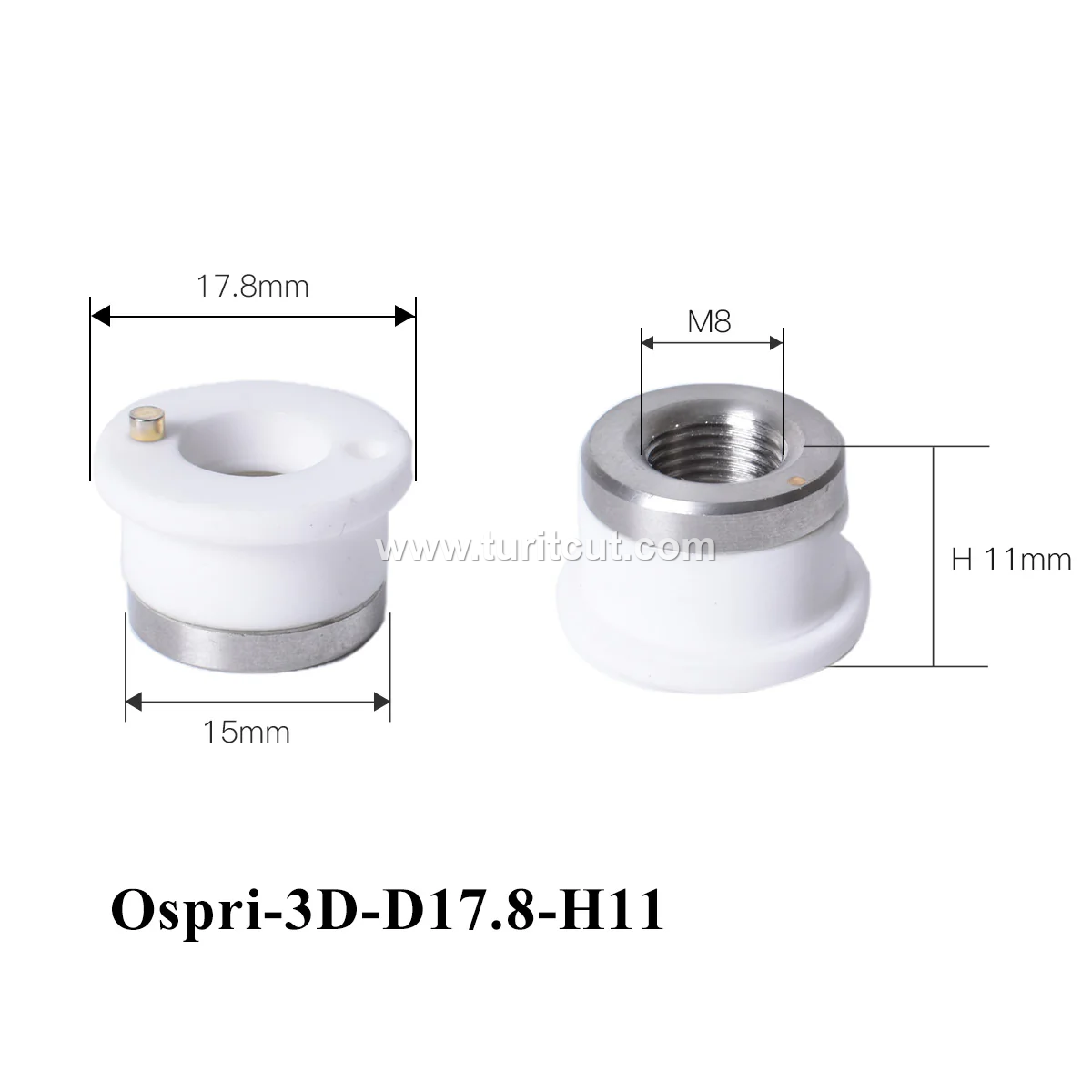 Laser Ceramic Ring OSPRI Dia.17.8mm 21.4/41mm Welding Nozzle Holder Part