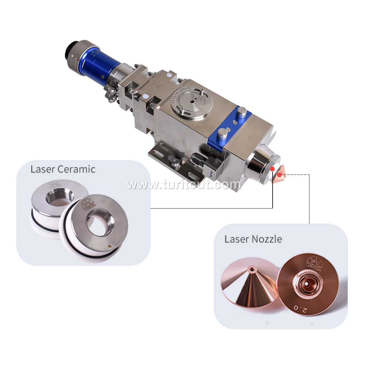 Original Laser Ceramic Ring WTC-08 D31-M11 Nozzles Holder 28mm Cutting Nozzle