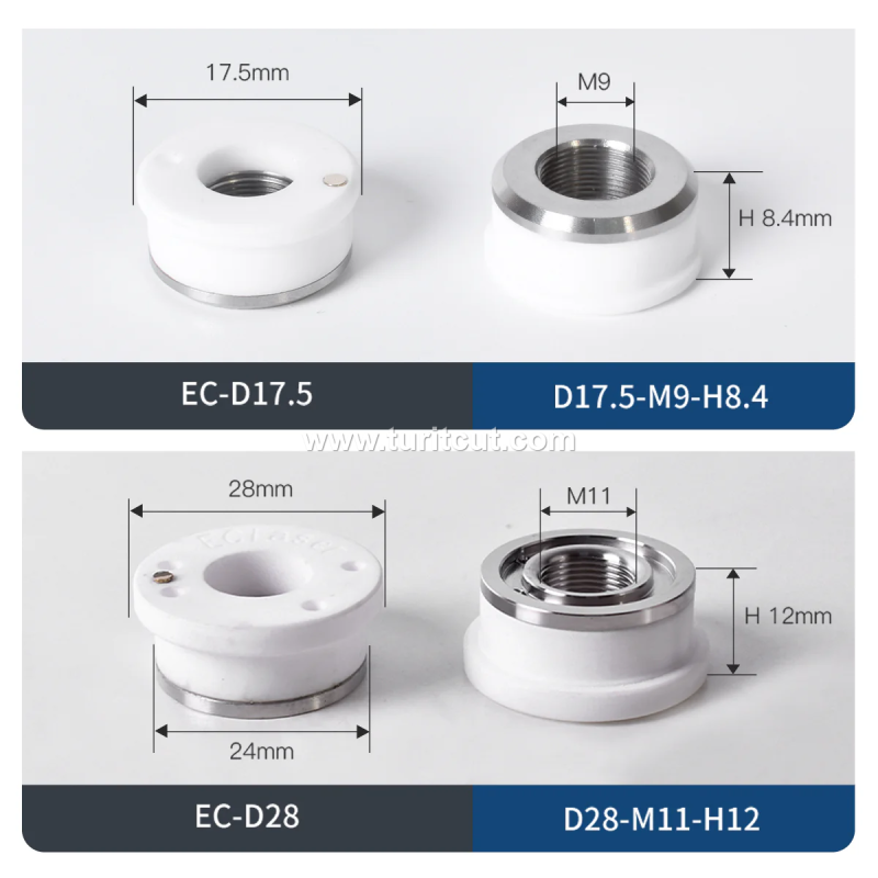 Laser Ceramic For Cutting Head Nozzle Connection Rings Parts
