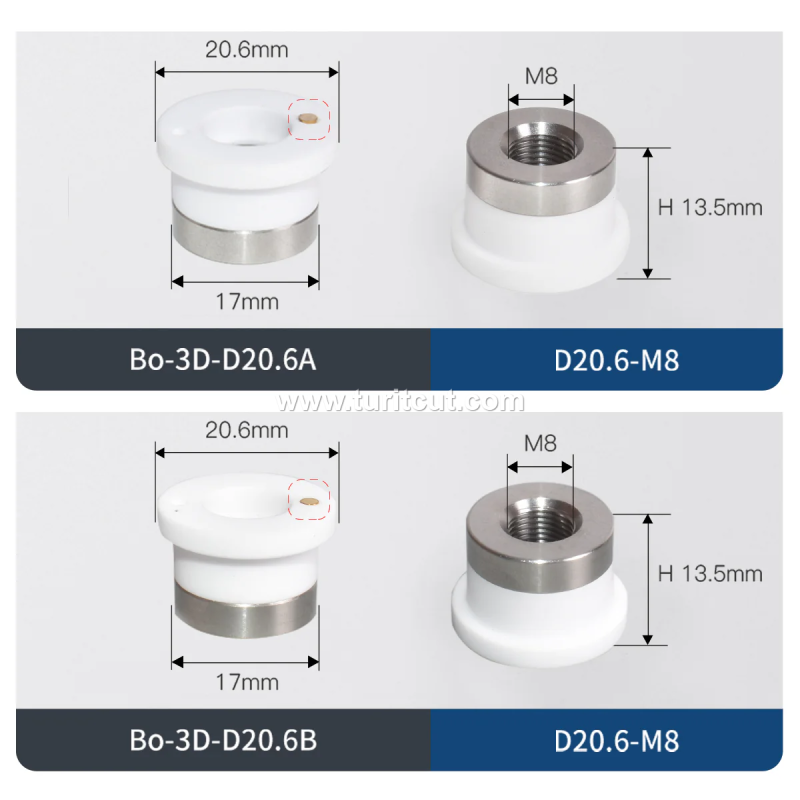 Laser Ceramic For Cutting Head Nozzle Connection Rings Parts