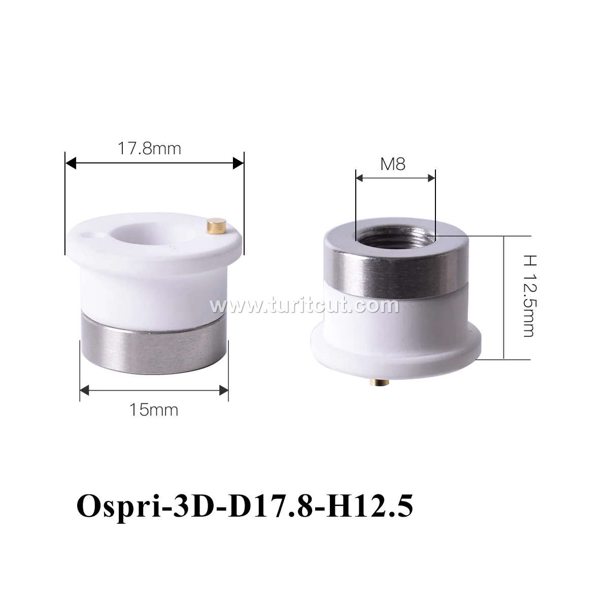 Laser Ceramic Ring OSPRI Dia.17.8mm 21.4/41mm Welding Nozzle Holder Part