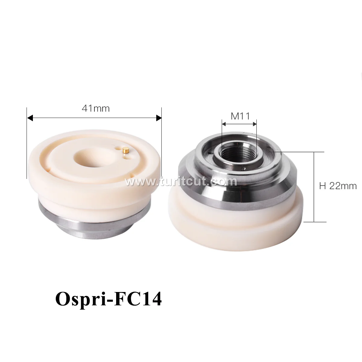 Laser Ceramic Ring OSPRI Dia.17.8mm 21.4/41mm Welding Nozzle Holder Part