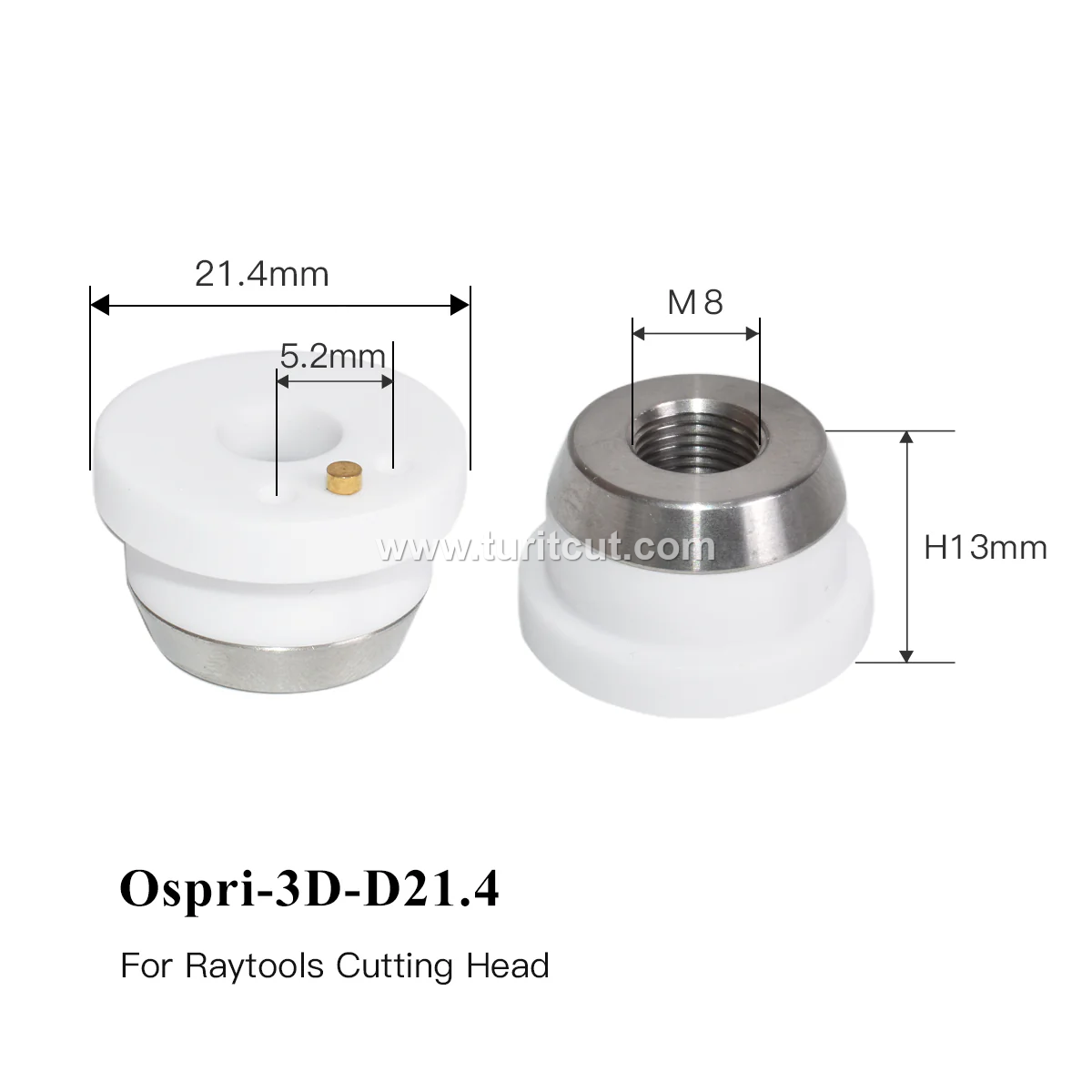 Laser Ceramic Ring OSPRI Dia.17.8mm 21.4/41mm Welding Nozzle Holder Part