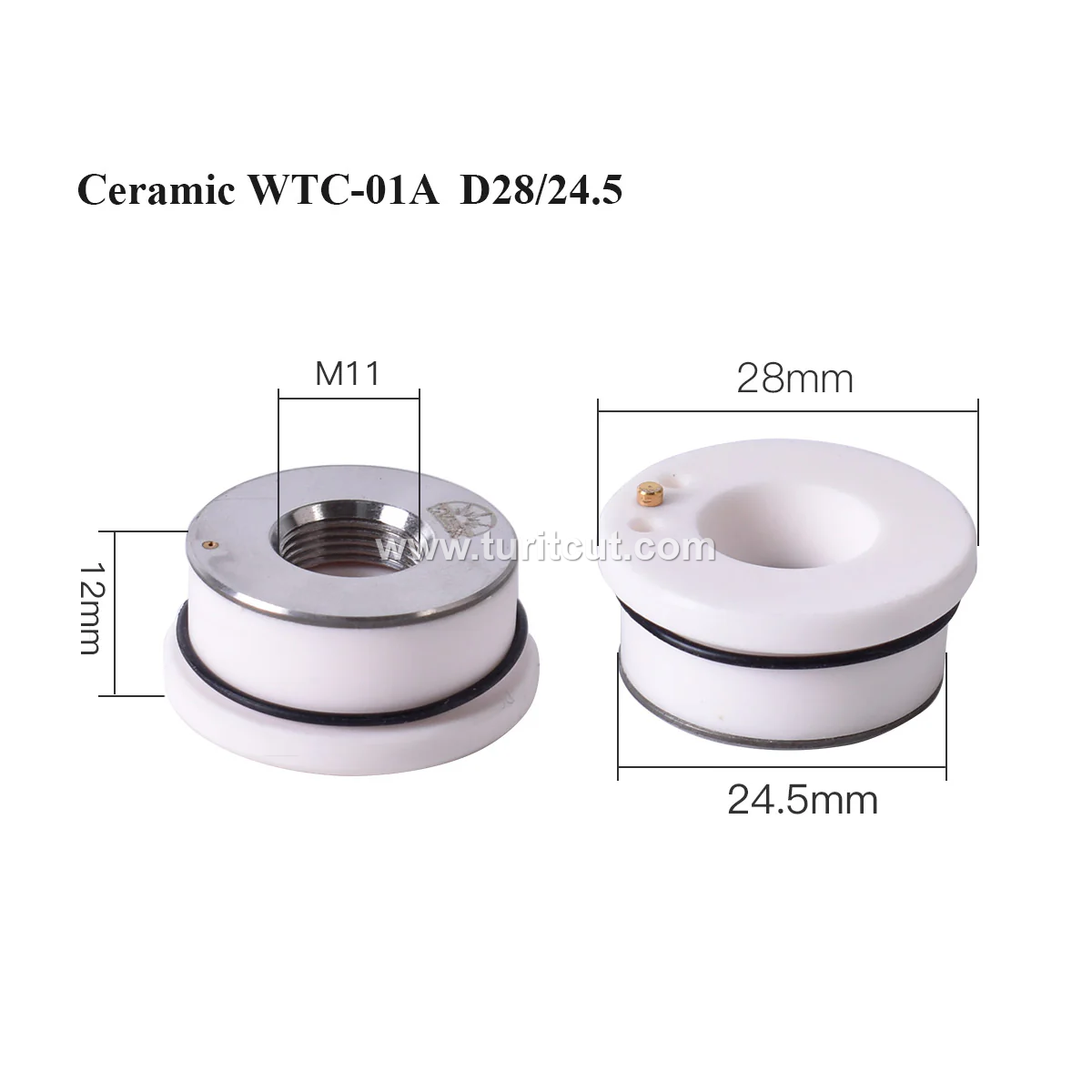 Original Laser Ceramic Ring WTC-08 D31-M11 Nozzles Holder 28mm Cutting Nozzle