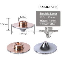 OEM Fiber Laser Nozzles D32mm Raytools WSX Precitec Chrome Plated Cutting Nozzle