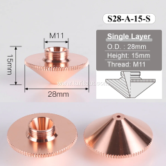 S28A Laser Cutting Nozzles For Raytools WSX Fiber Cutting head