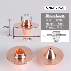 S28C Bulge Laser Nozzle For Raytools Precitec Nozzles Fitting Parts