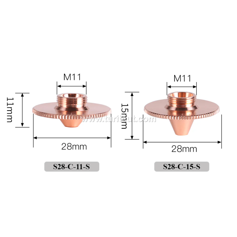 S28C Bulge Laser Nozzle For Raytools Precitec Nozzles Fitting Parts