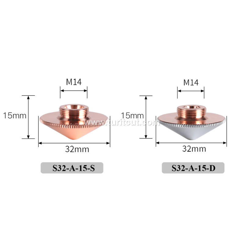 32mm Laser Nozzle 1.2mm Single Double Layer Raytools Cutting Head Nozzles