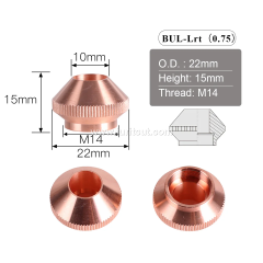 Laser Cutting Nozzles With Lid Base Bullet Jet For Fiber Laser Machine Head